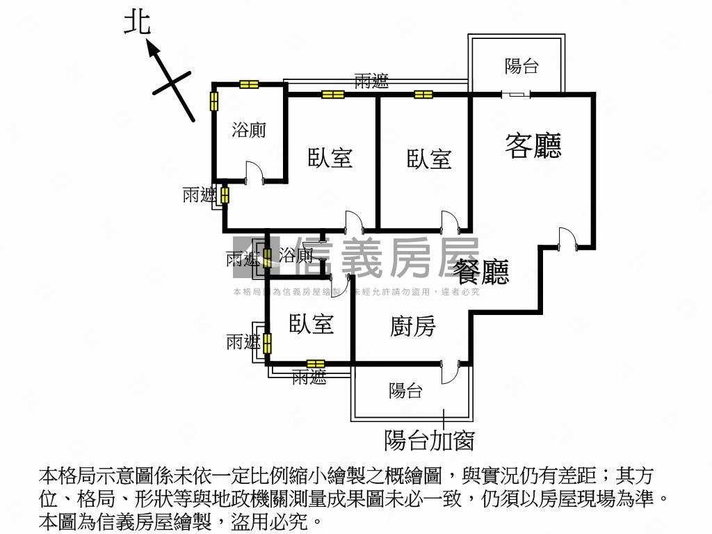 坤山時代敦品美三房房屋室內格局與周邊環境