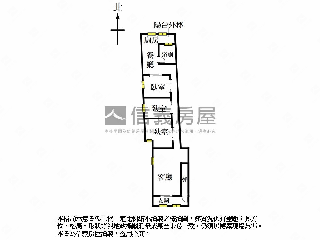 板南捷運黃金三樓房屋室內格局與周邊環境