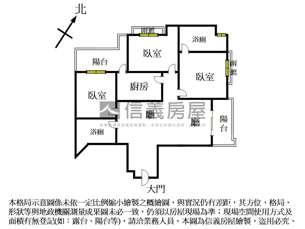 丰悅夏宮裝潢美三房房屋室內格局與周邊環境