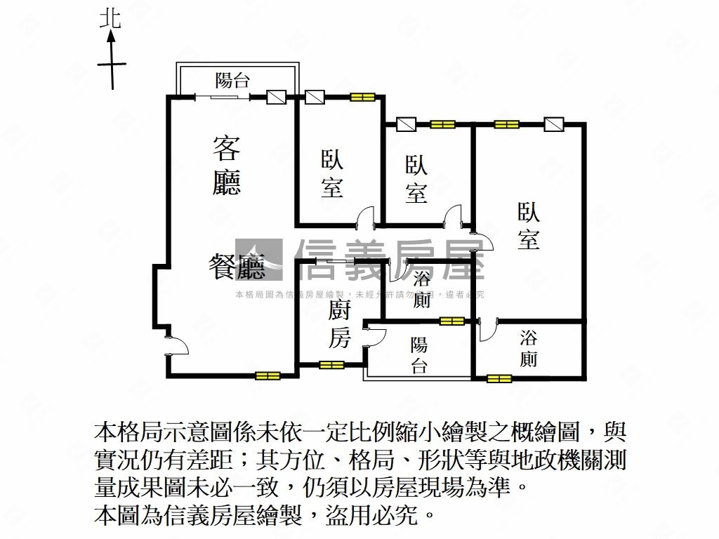 二空｜園景３房平車房屋室內格局與周邊環境