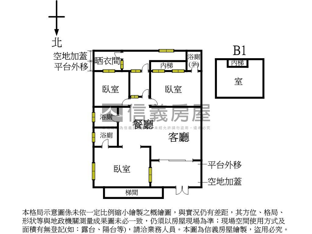 景華公園免爬梯公寓一樓房屋室內格局與周邊環境