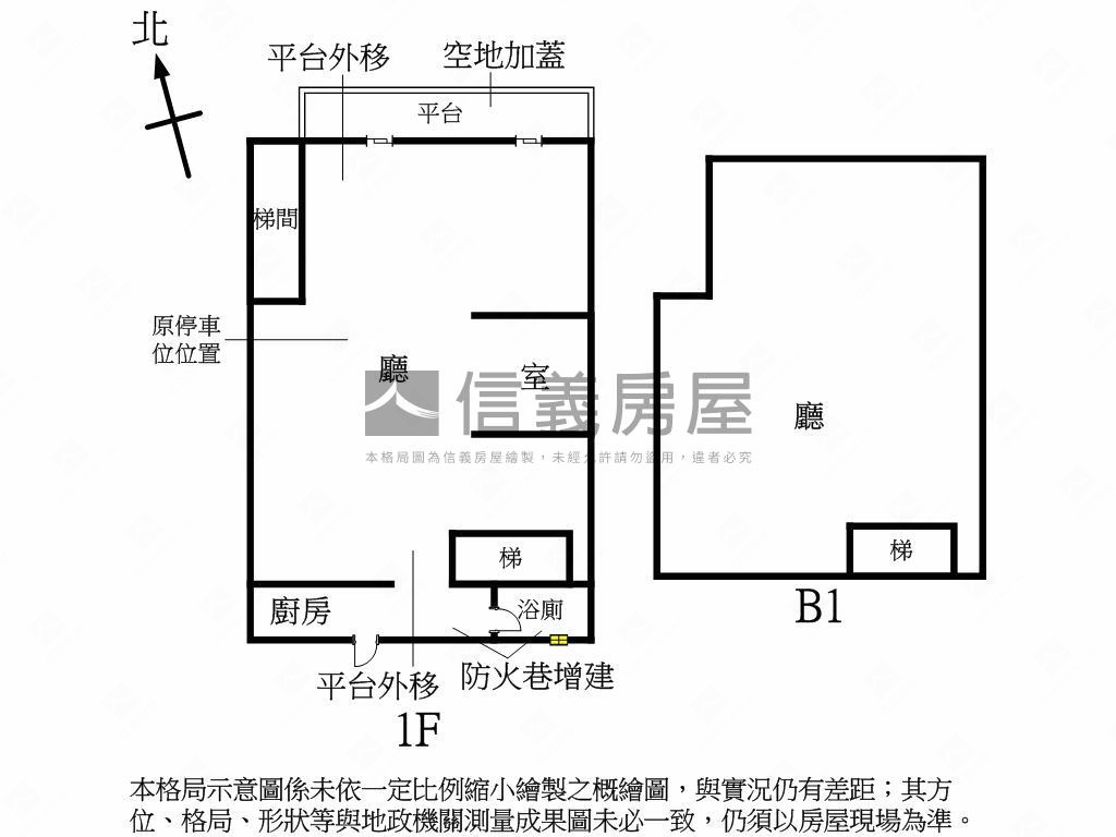 全家旁店辦一樓房屋室內格局與周邊環境