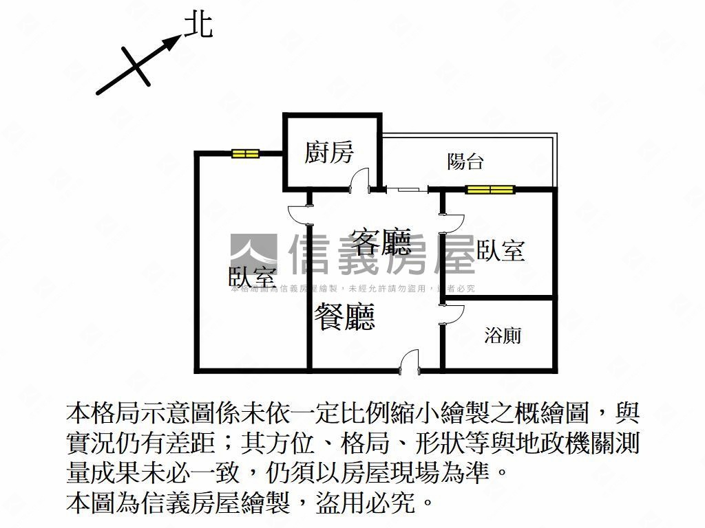 巨人外棟溫馨兩房房屋室內格局與周邊環境