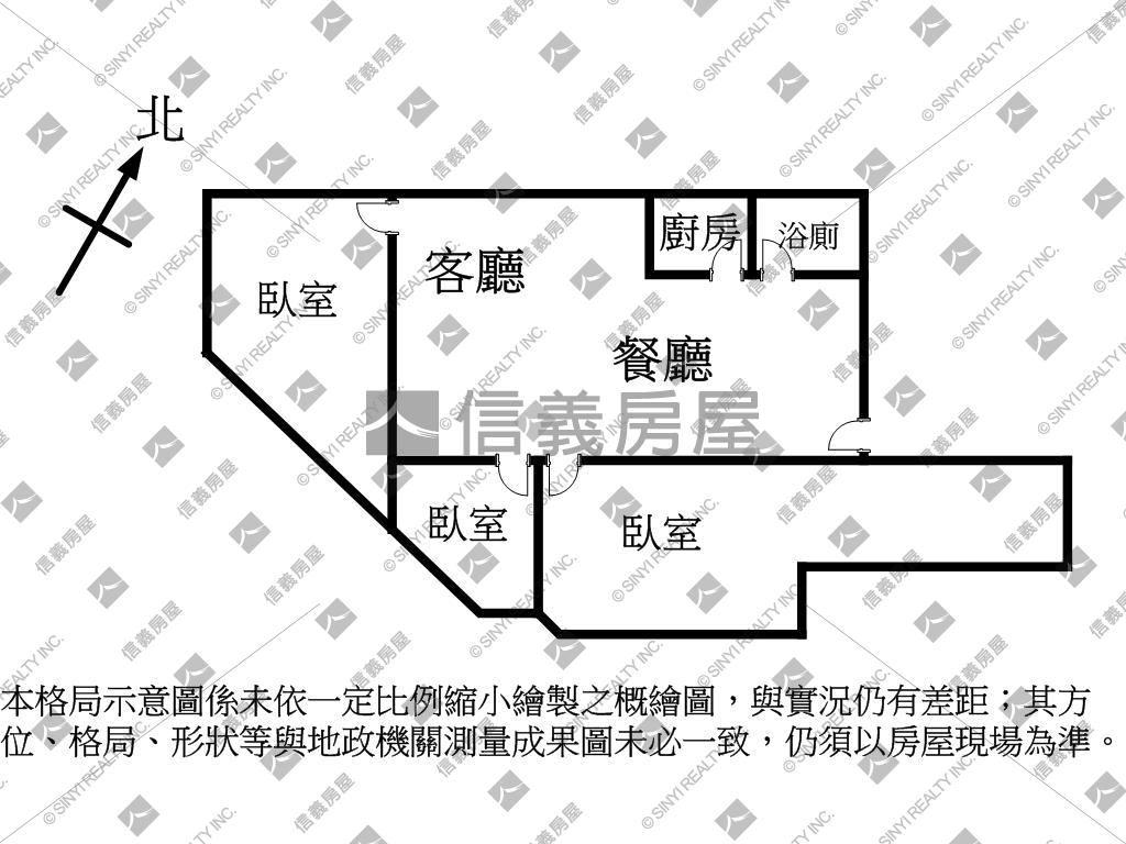 信義雙星三房房屋室內格局與周邊環境