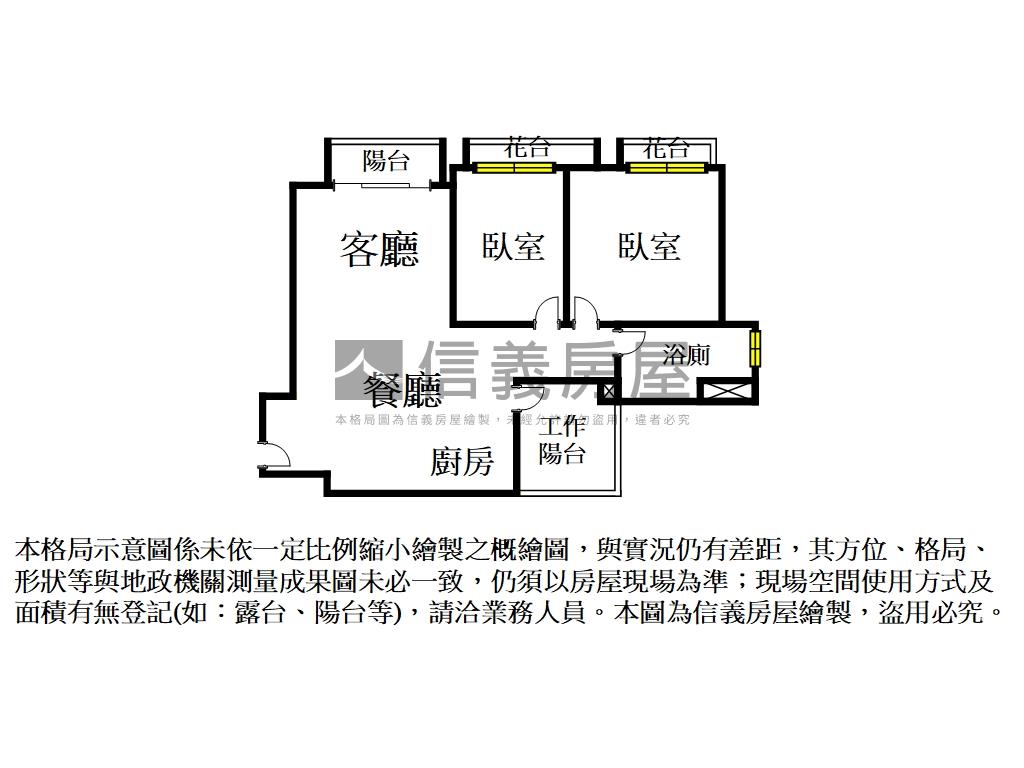 雲山硯視野雙陽台２房平車房屋室內格局與周邊環境