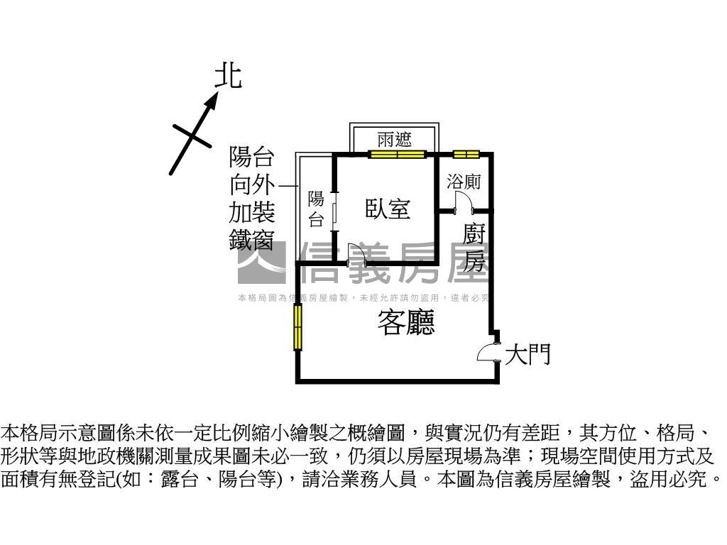 金之邸裝潢一房５Ｆ美屋房屋室內格局與周邊環境