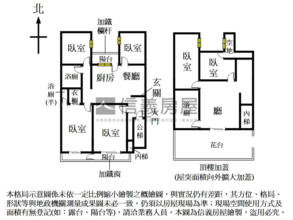 民生公園旁美寓頂加房屋室內格局與周邊環境