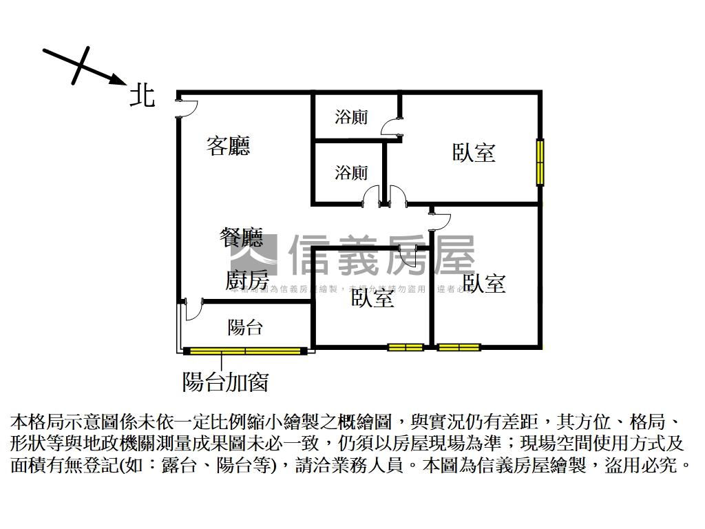 嘉巢璽悅美裝潢三房房屋室內格局與周邊環境