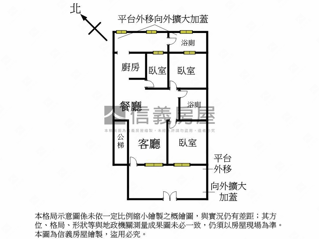 汐科方正大空間面寬一樓房屋室內格局與周邊環境