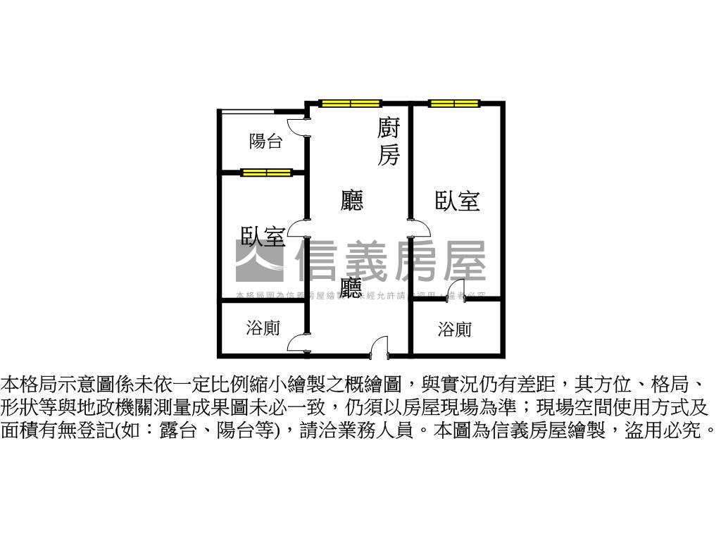 國美美德市２房車位房屋室內格局與周邊環境