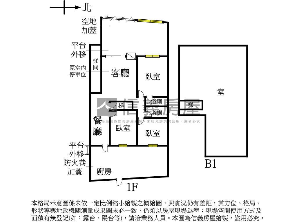 民享街使用大空間一樓房屋室內格局與周邊環境