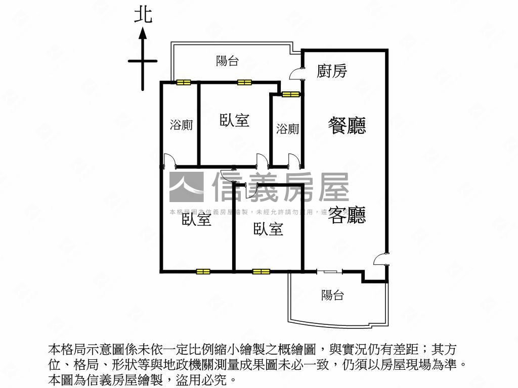 登陽川匯美妝三房車位房屋室內格局與周邊環境