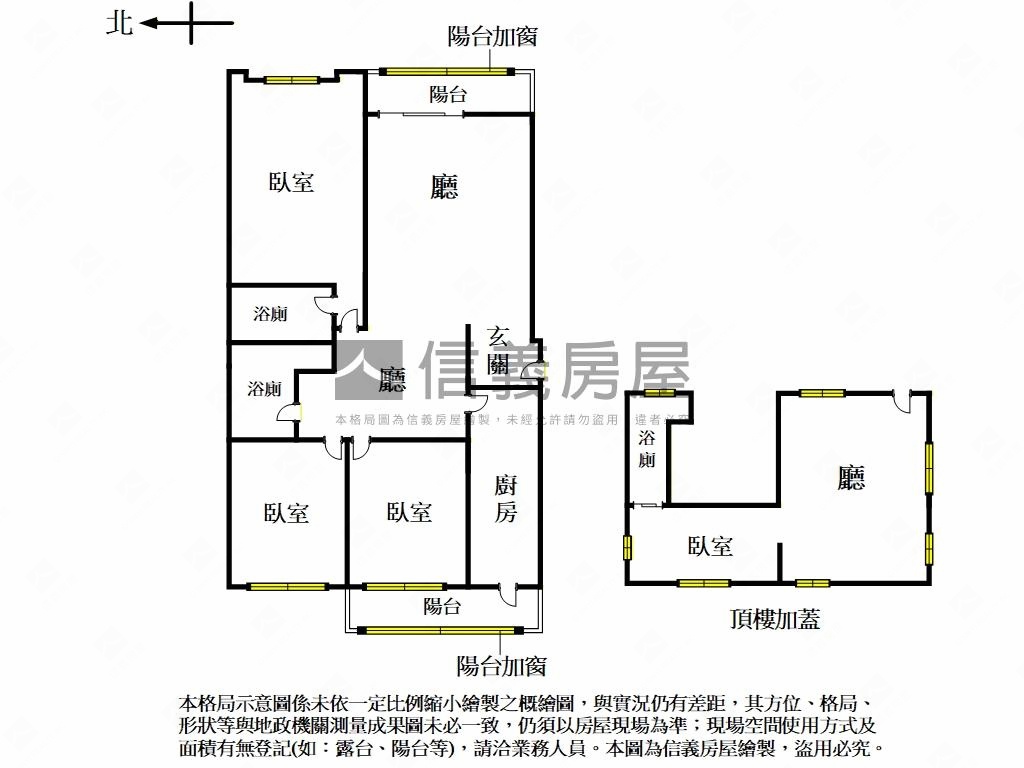 初二後可看三房有頂加車位房屋室內格局與周邊環境