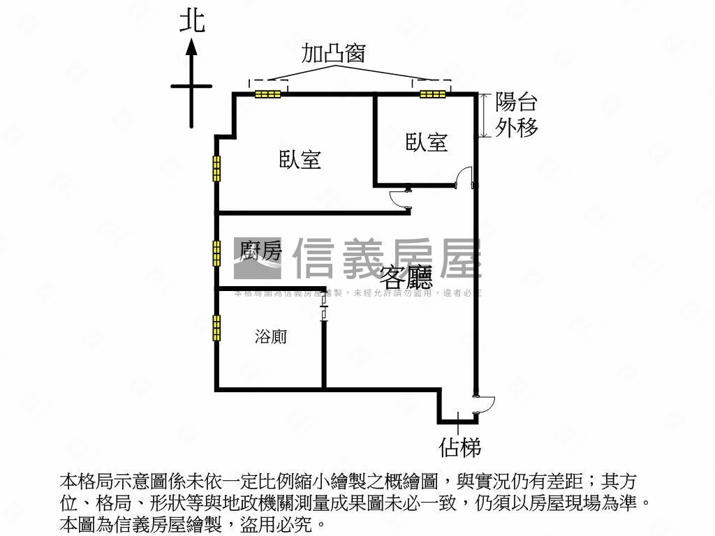 地上權－西門美妝電梯兩房房屋室內格局與周邊環境