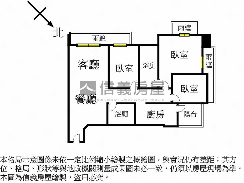 ＴＨＥ景程禾雅美妝三房房屋室內格局與周邊環境