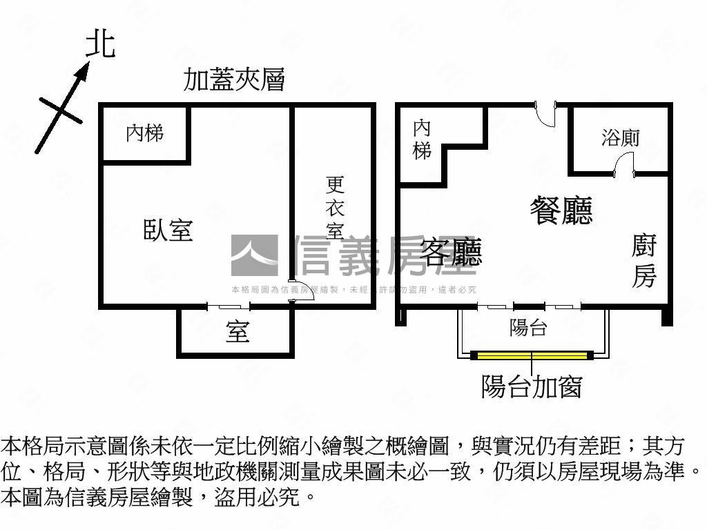 惜福Ｂ挑高小套房房屋室內格局與周邊環境