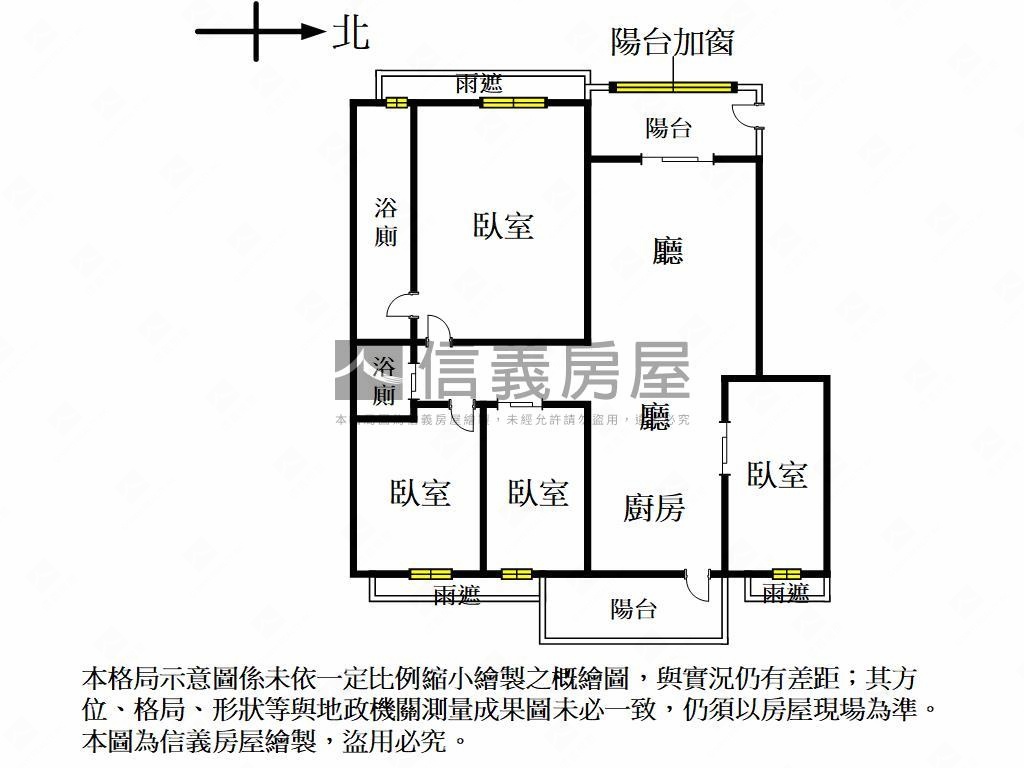 美術館高樓四房平車房屋室內格局與周邊環境