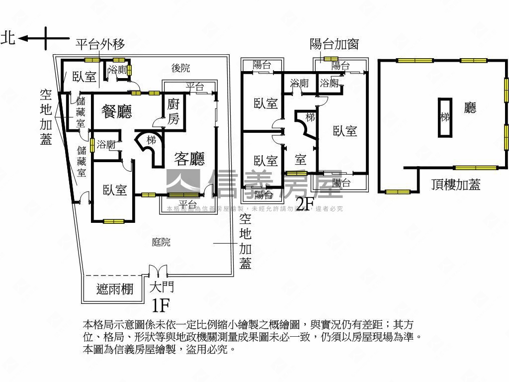 獨棟國家別墅大庭院房屋室內格局與周邊環境
