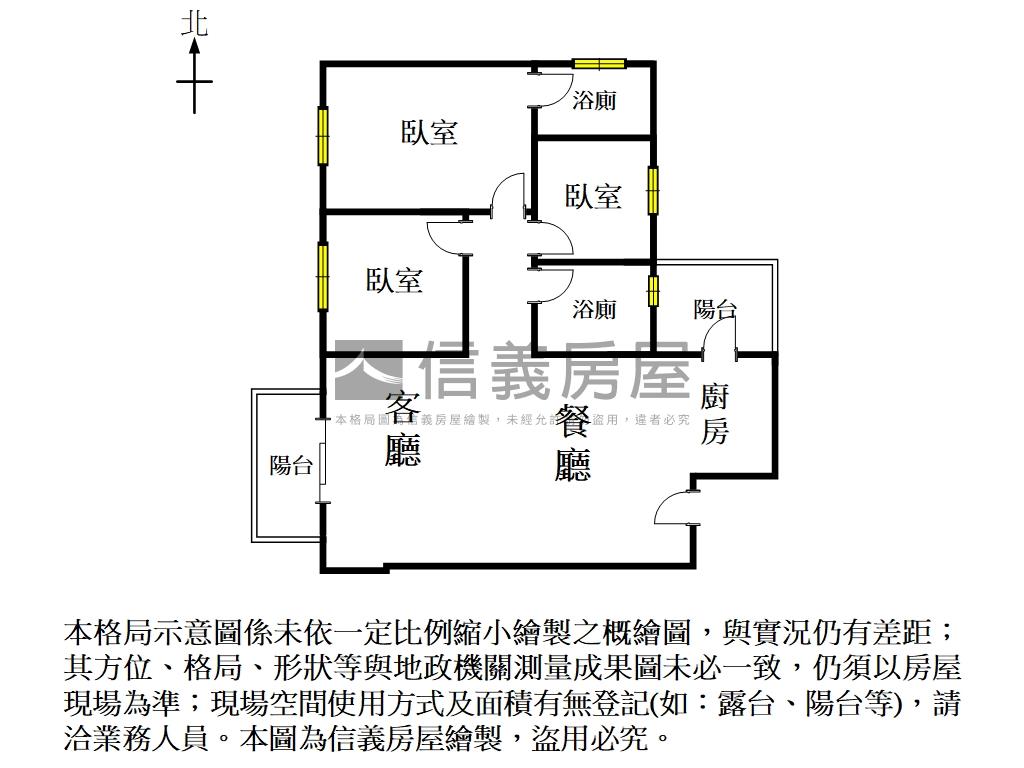 北揚協奏曲精品三房平車房屋室內格局與周邊環境