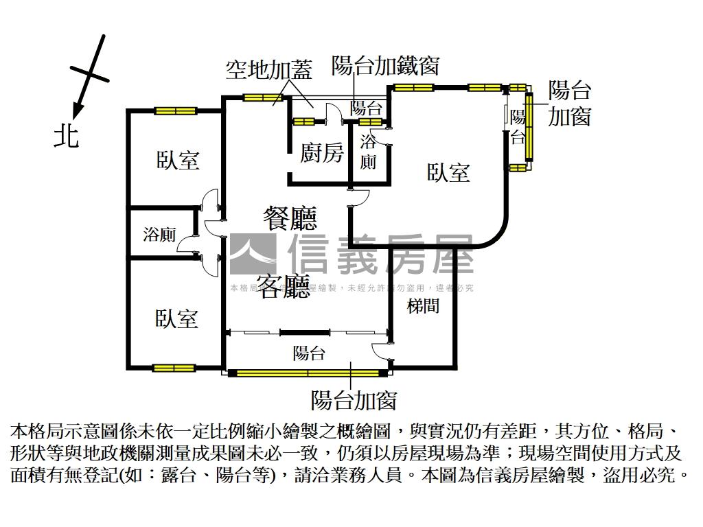 一層一戶黃金３樓大間美寓房屋室內格局與周邊環境