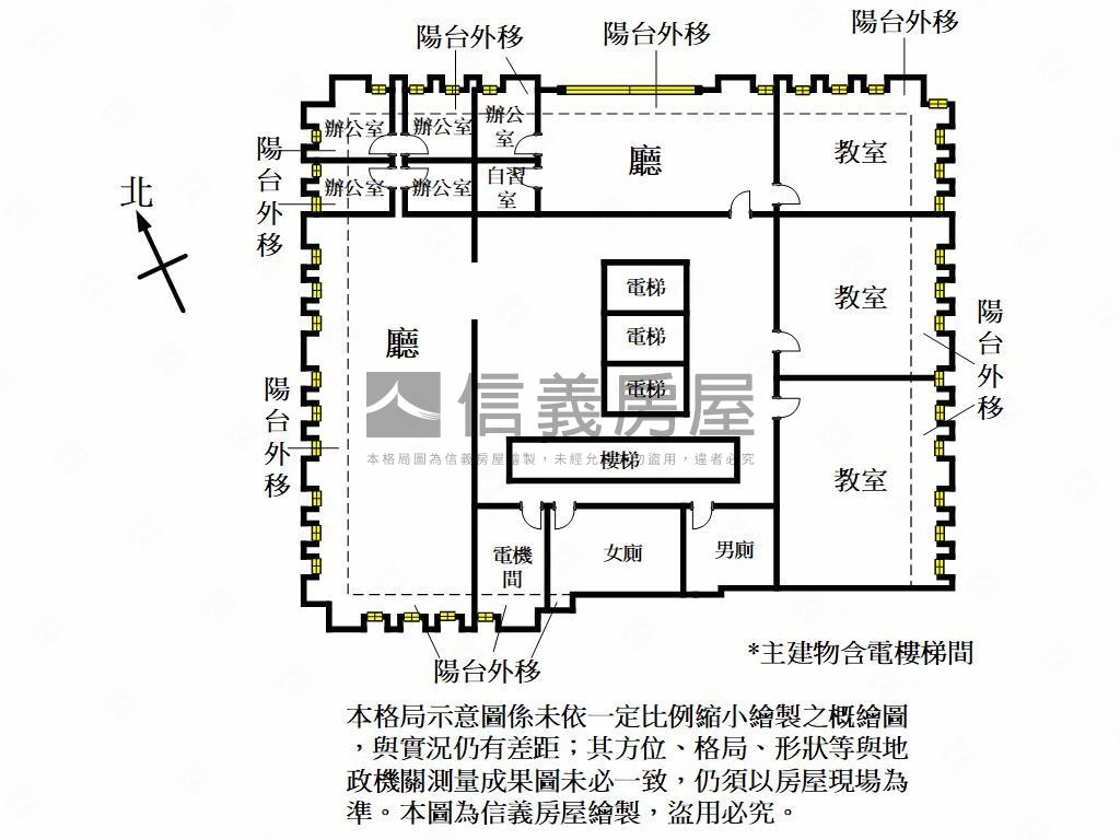 近中壢火車站４３９坪辦公房屋室內格局與周邊環境