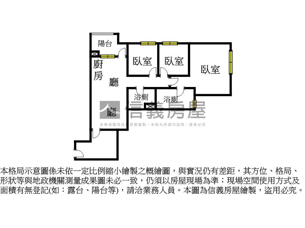 ★市政新銳３５Ａ７三房房屋室內格局與周邊環境