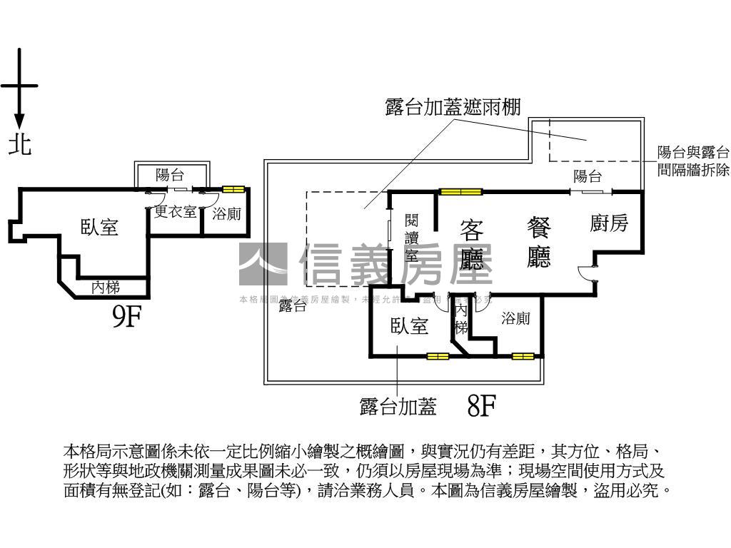 稀有高樓層露臺夢想樓中樓房屋室內格局與周邊環境