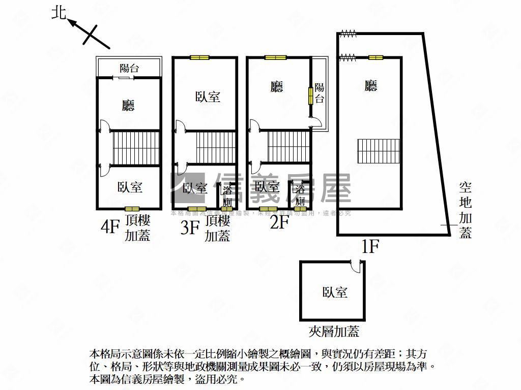 角窗大地坪透天房屋室內格局與周邊環境