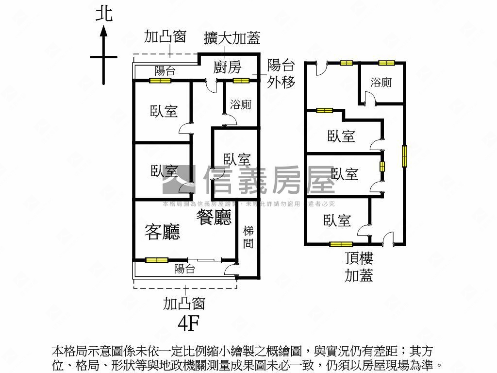 亞東信義路大空間４樓房屋室內格局與周邊環境