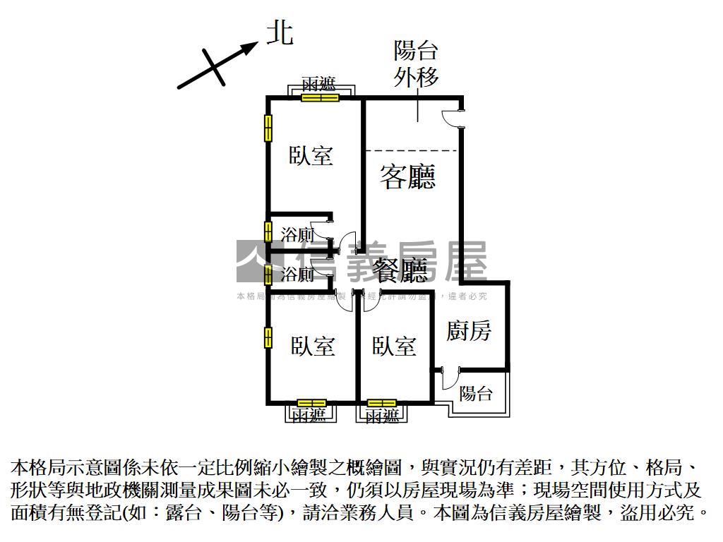 專任捷運北平商圈三房車位房屋室內格局與周邊環境