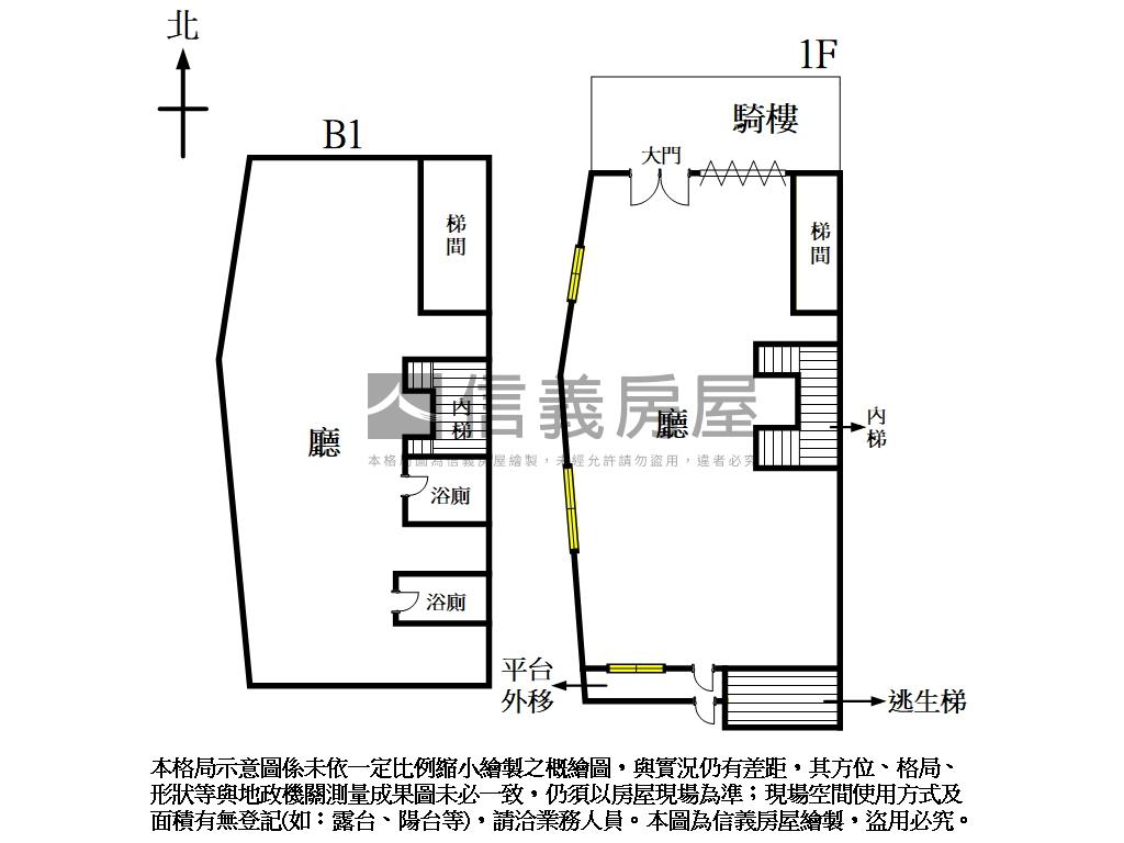 仁愛大道雙層黃金店面房屋室內格局與周邊環境