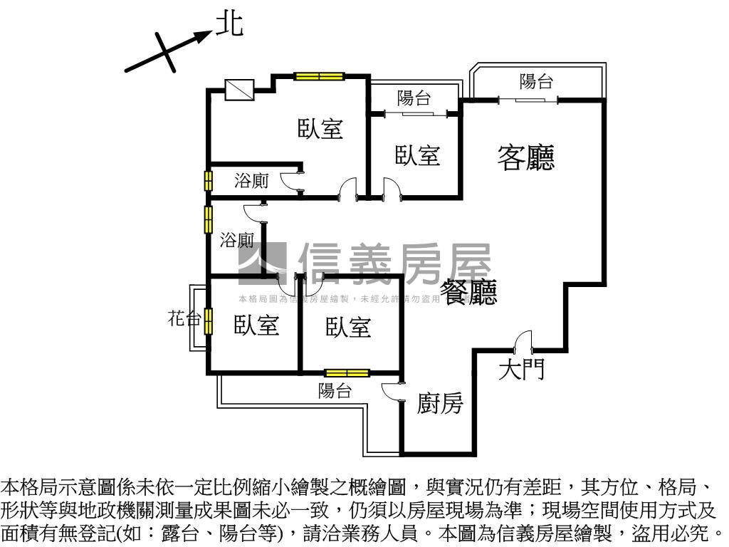 文心及第次頂樓四房平車房屋室內格局與周邊環境
