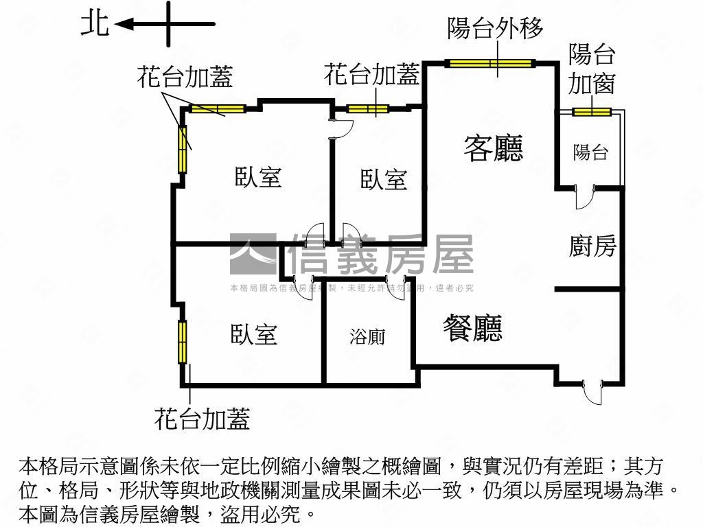松城高樓３房面中庭房屋室內格局與周邊環境