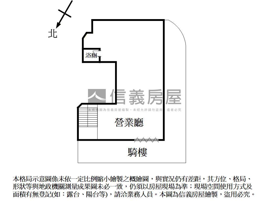 亞灣漢神大立面寬角店１房屋室內格局與周邊環境