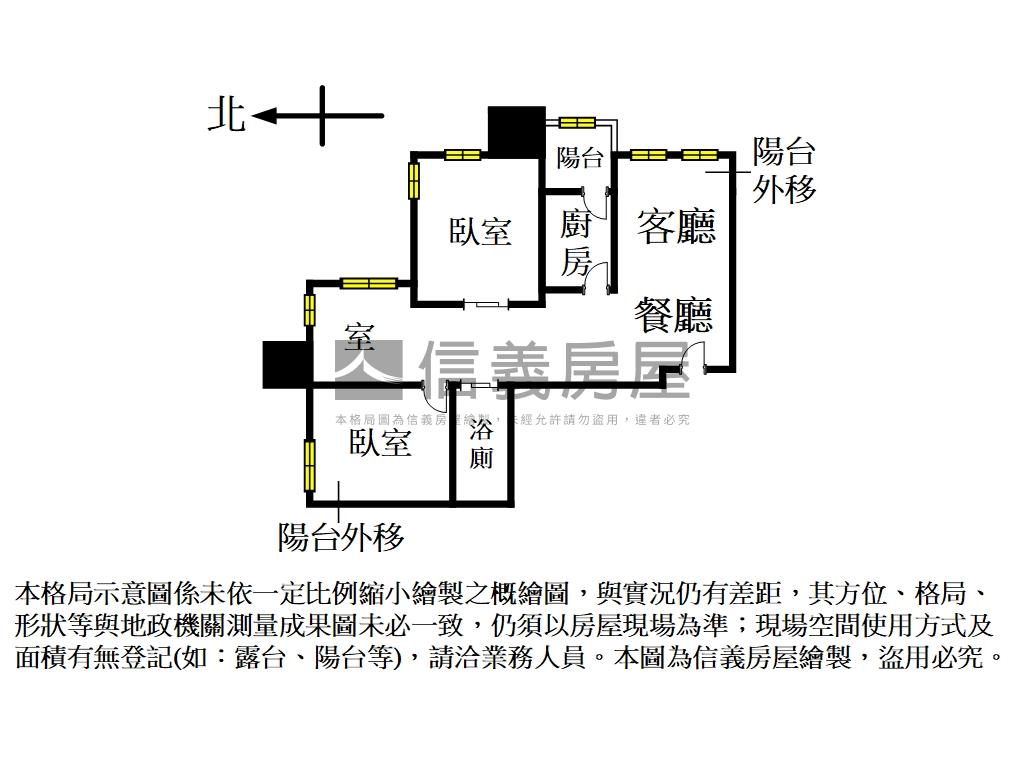 天闊小資溫馨２房房屋室內格局與周邊環境