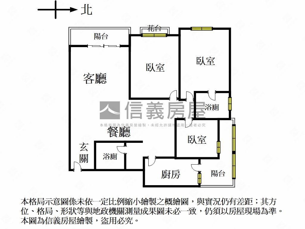 萬大全天候管理電梯三房房屋室內格局與周邊環境
