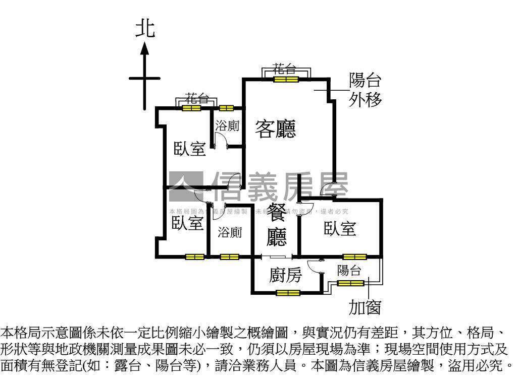 專營近捷運溫馨電梯三房房屋室內格局與周邊環境