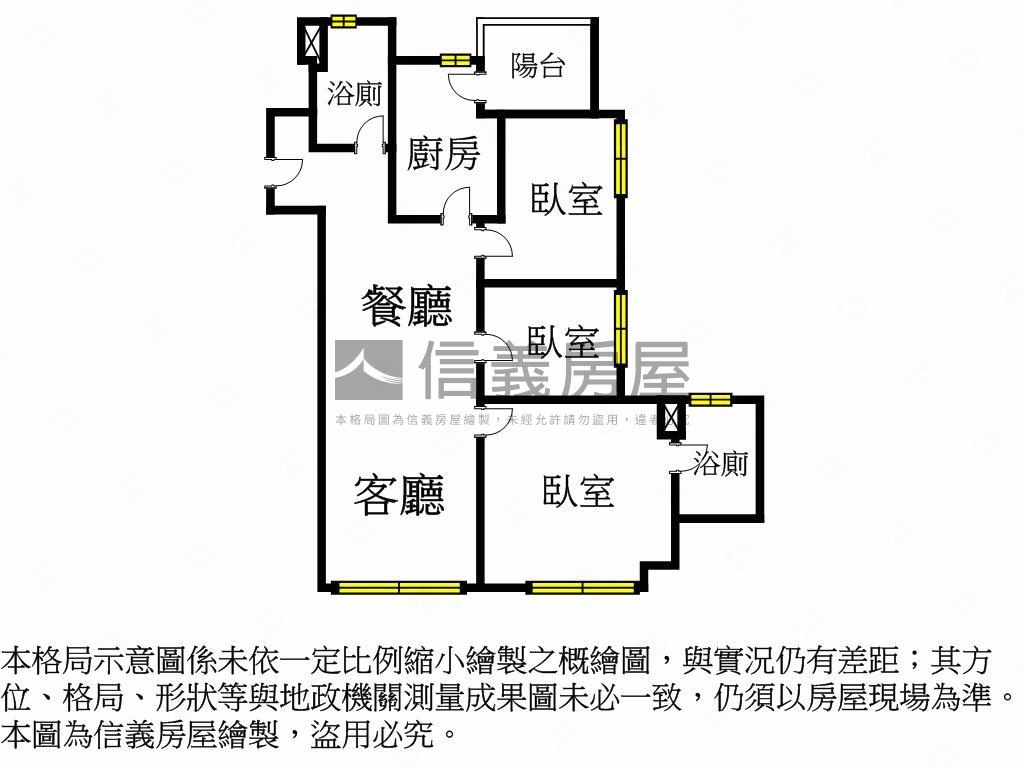 寶亞新公舘次高樓３房車位房屋室內格局與周邊環境