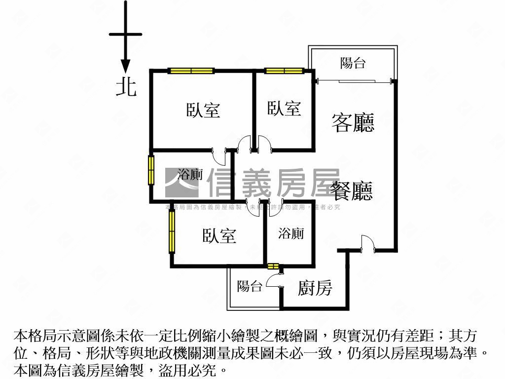 陞霖執美三房平面車位房屋室內格局與周邊環境