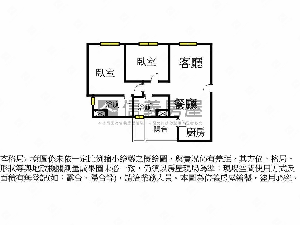新業微丘森鄰Ｑ棟二房平車房屋室內格局與周邊環境