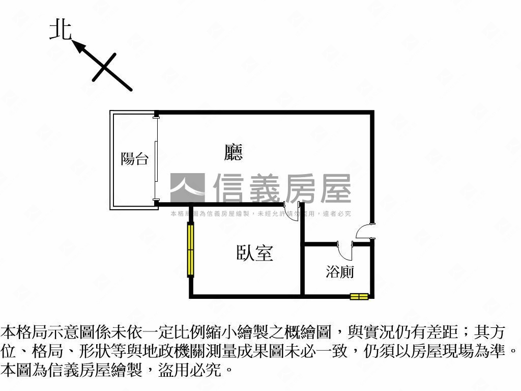 微笑雲品一房平車衛浴開窗房屋室內格局與周邊環境