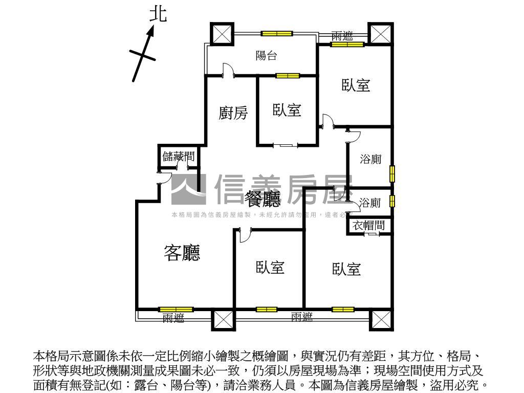 溫歌華高樓四房房屋室內格局與周邊環境
