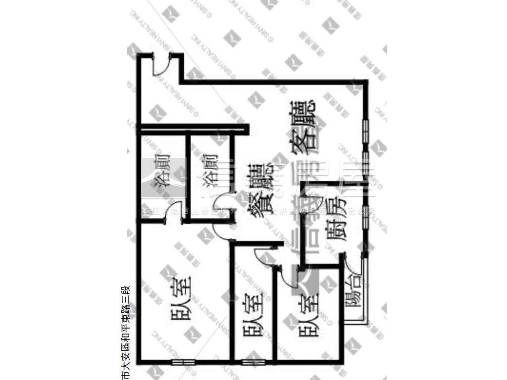 科技捷運三房車位房屋室內格局與周邊環境