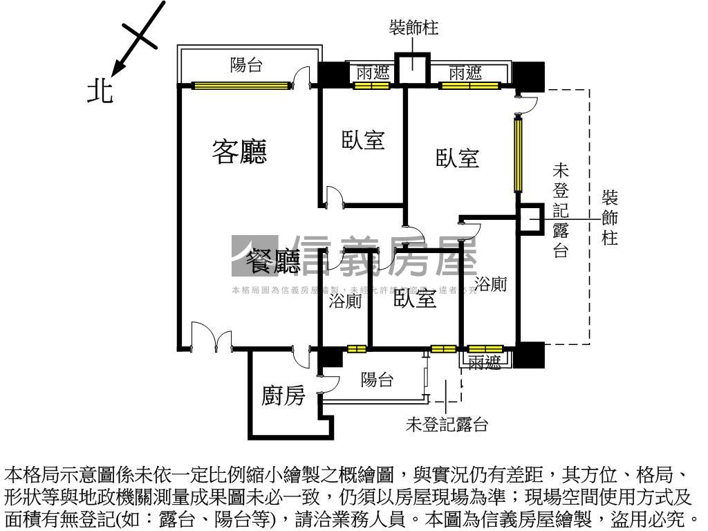 元大君品稀有露台戶房屋室內格局與周邊環境