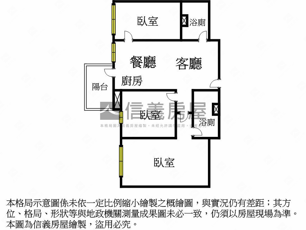 市政１號院三房高樓美視野房屋室內格局與周邊環境