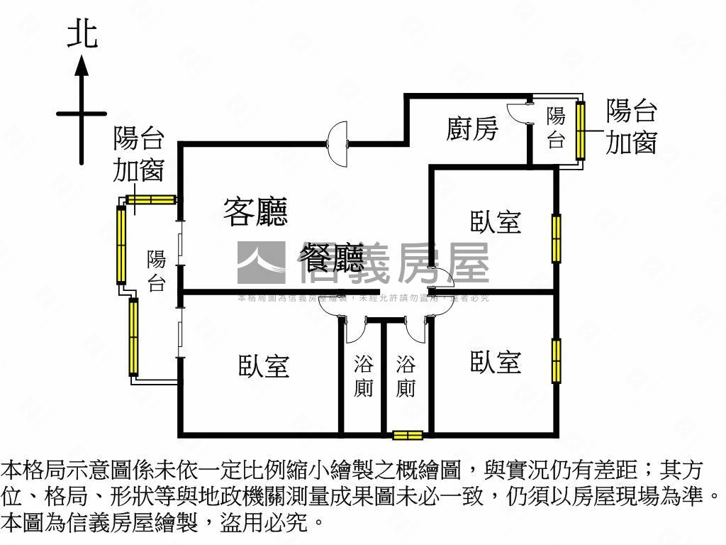 金馬１三房附平車位房屋室內格局與周邊環境