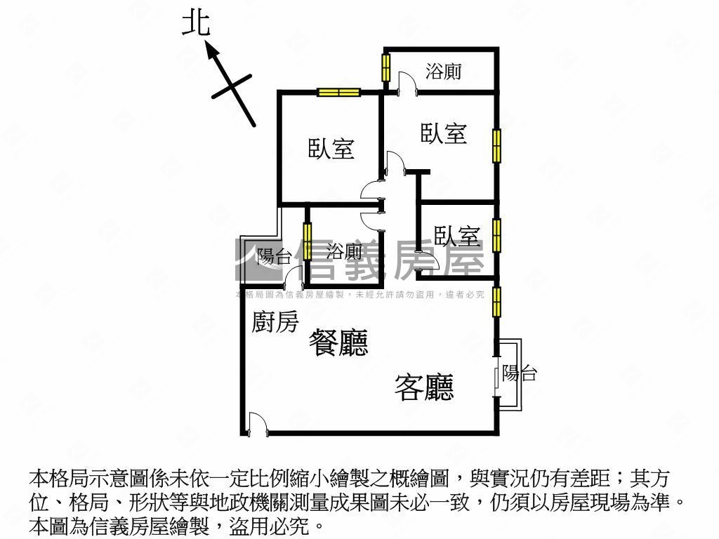 帥全新未住朝東南三房雙車房屋室內格局與周邊環境