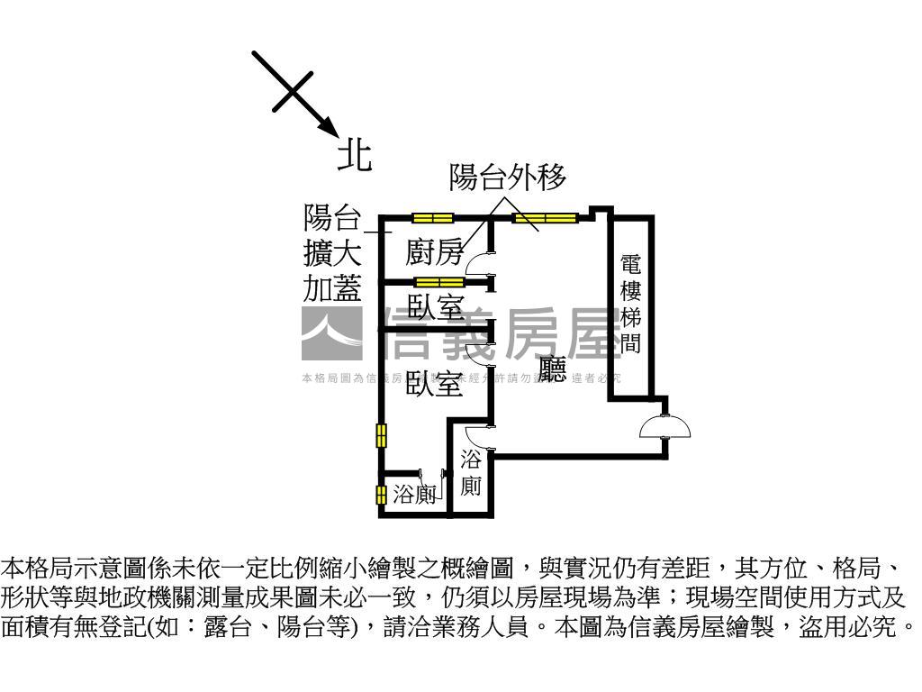 稀有釋出捷運電梯兩房房屋室內格局與周邊環境
