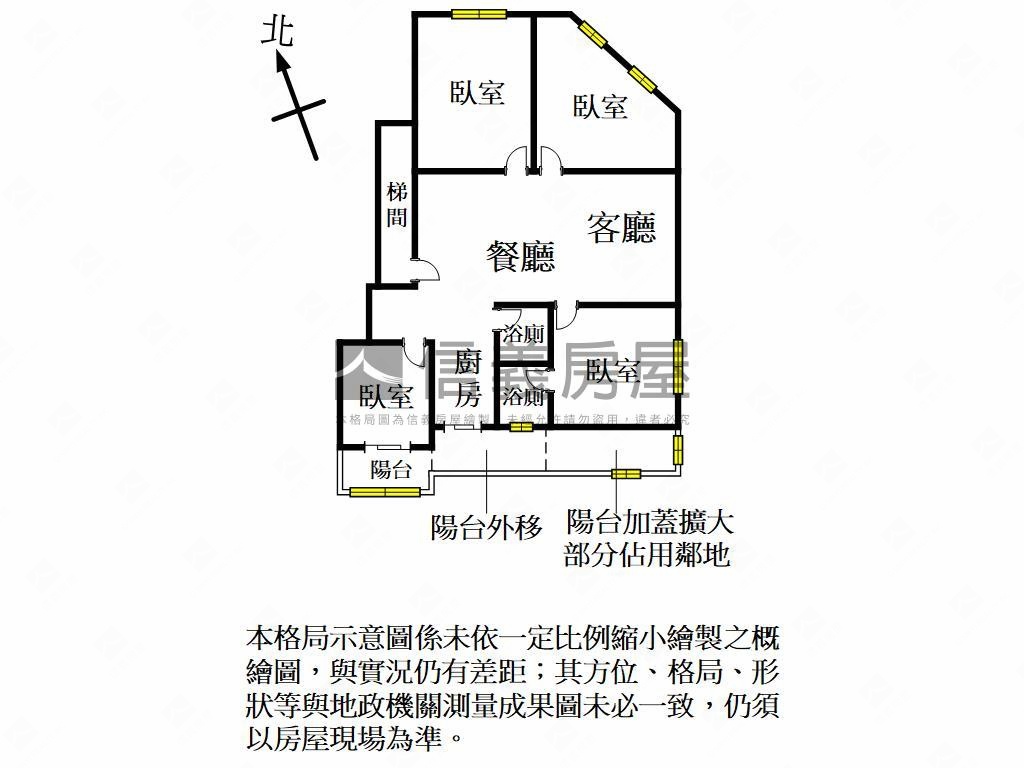 近大勇國小大大四房房屋室內格局與周邊環境