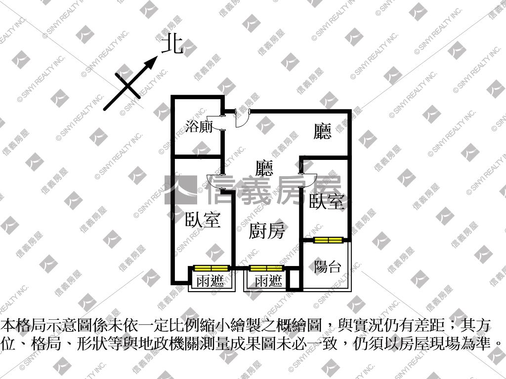 鳳鳴三發丰悅２房平面車位房屋室內格局與周邊環境